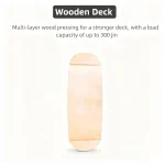 Surf & Snow Balance Board with Wooden Roller – Dynamic Trainer for Carving, Agility & Core Strength