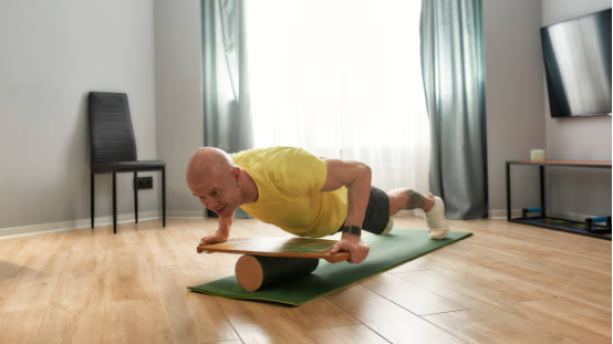 A high-intensity balance board workout designed for fat burning and core strength.