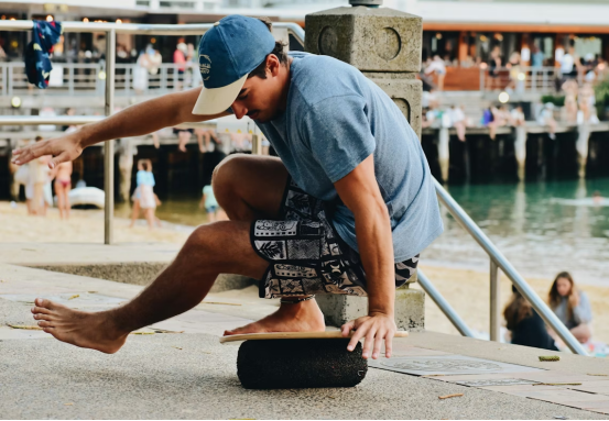 Balance board training for quadriceps and knee stability.