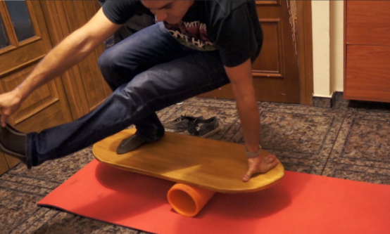 balance board routine enhancing movement coordination